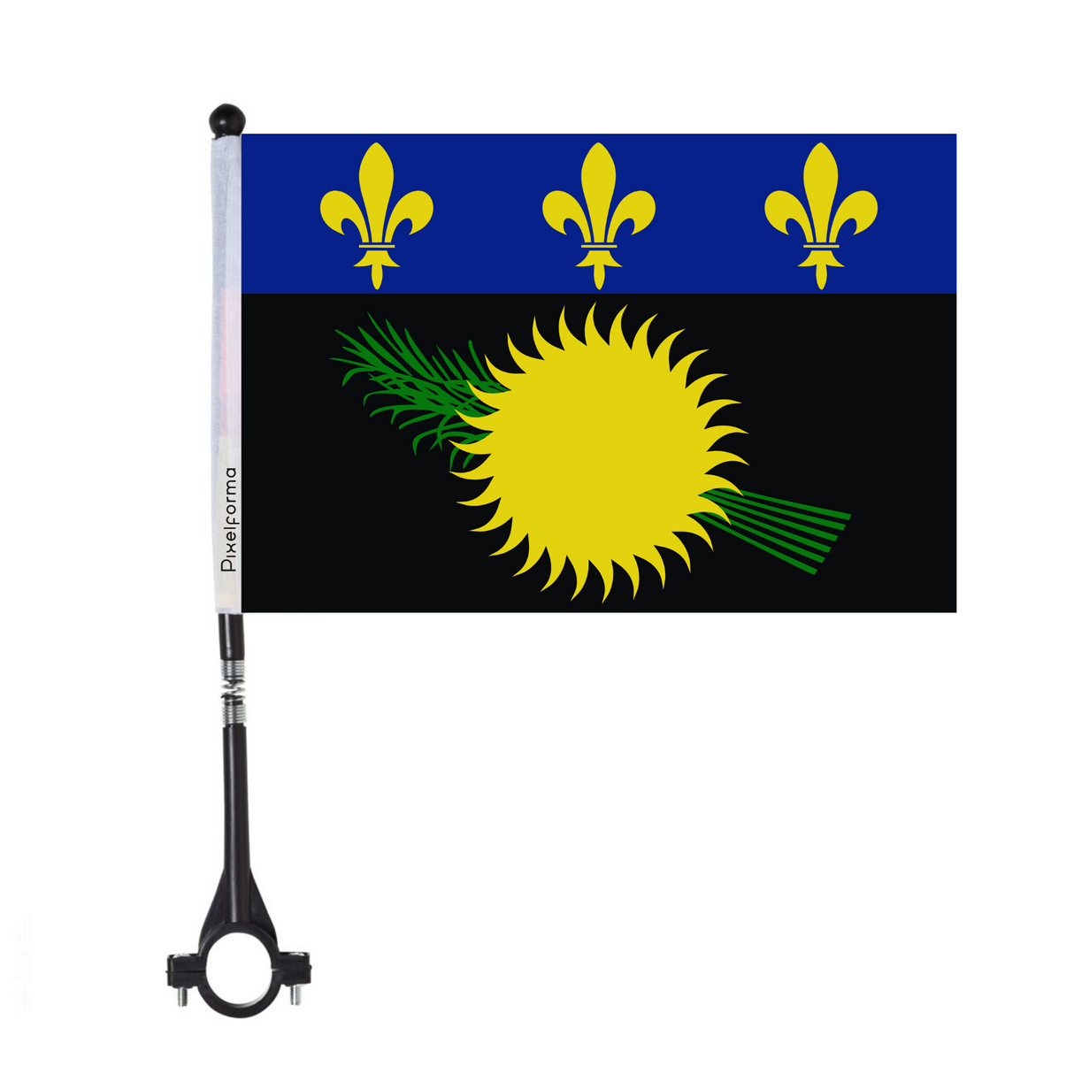 Drapeau de vélo de la Guadeloupe en polyester