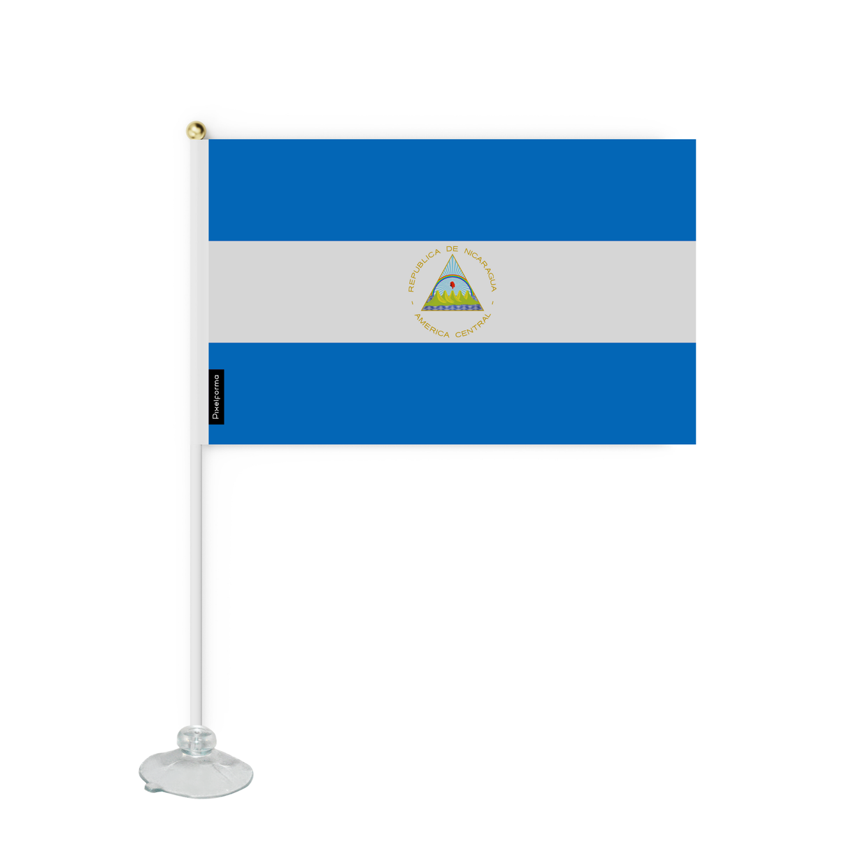 Mini Flag Suction Cup Flag of Nicaragua