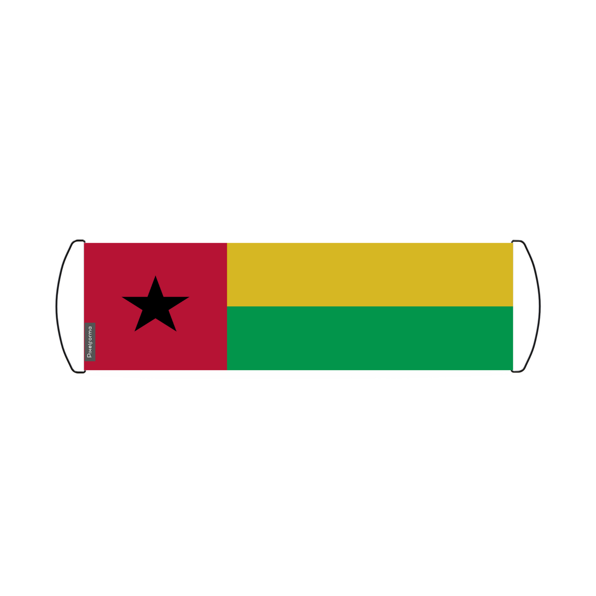 Banner de desplazamiento de bandera de Guinea-Bissau 