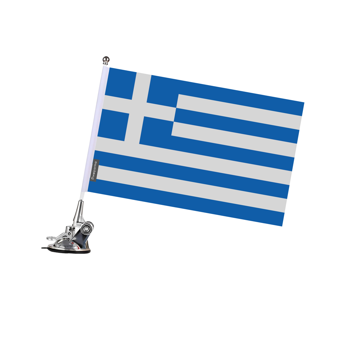 Poste de ventosa con bandera de Grecia