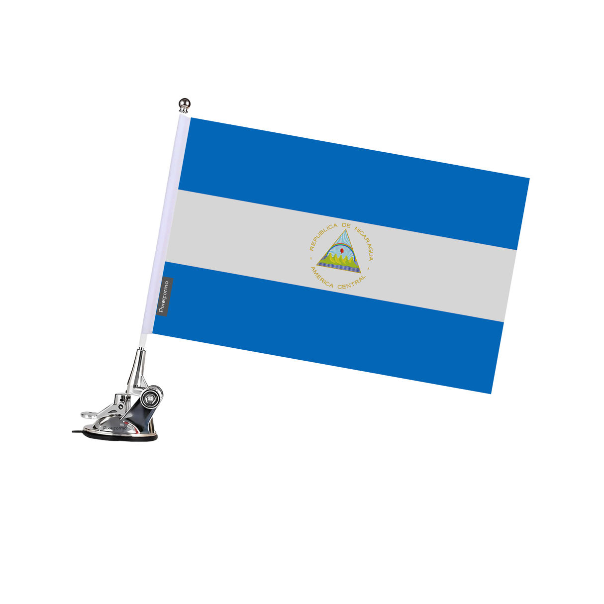 Nicaragua Flag Suction Cup Pole