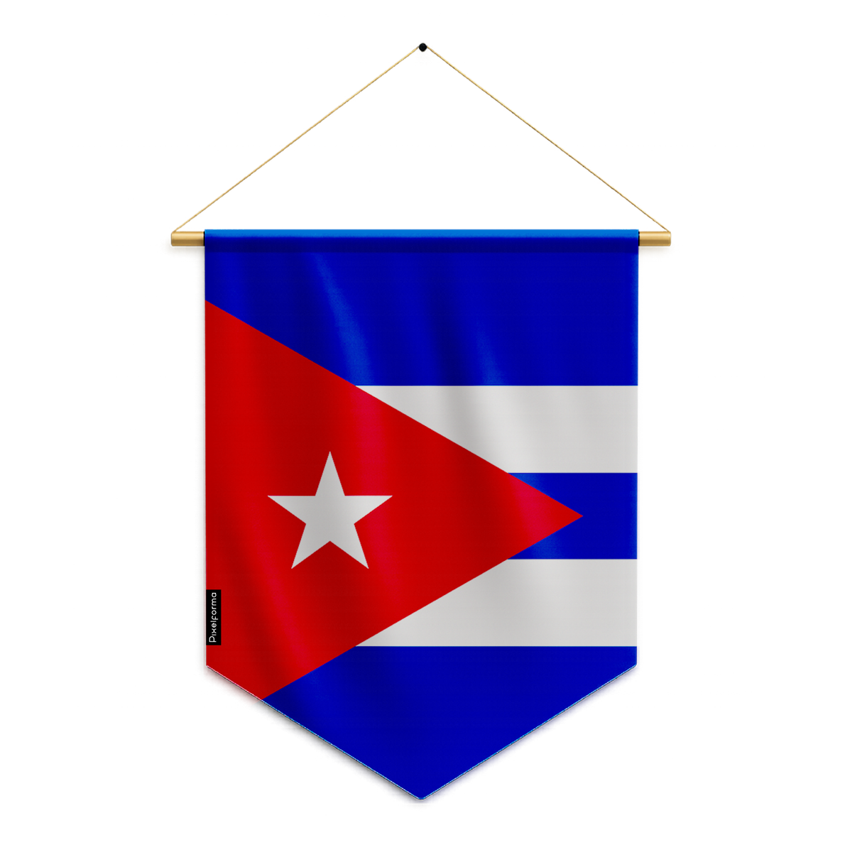 Cuba flag pennant to hang in polyester