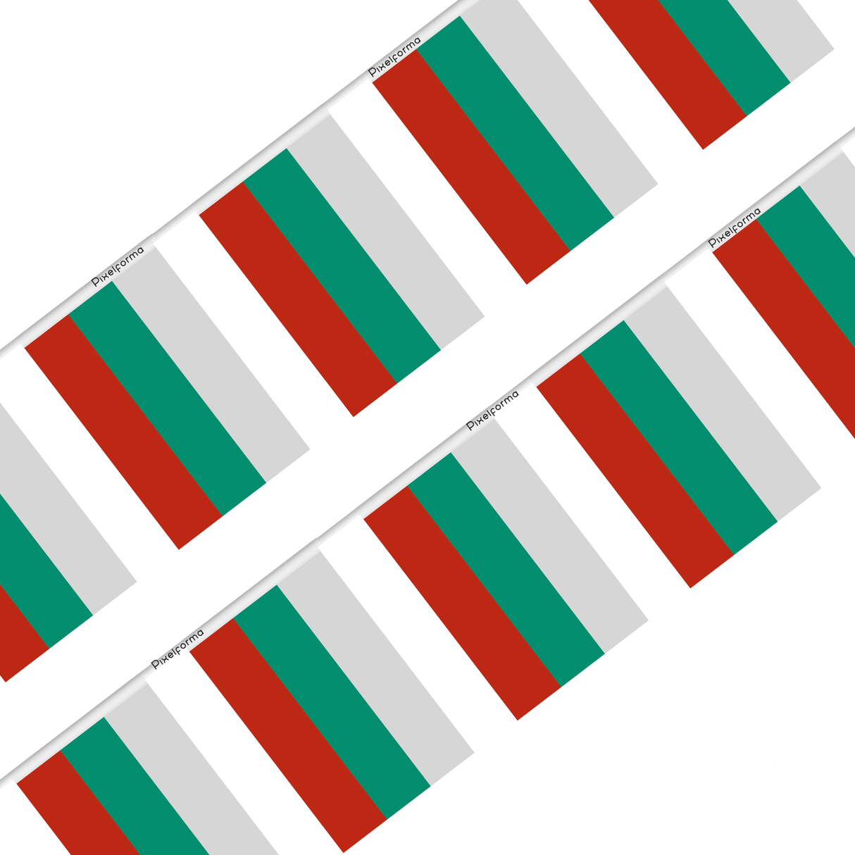 Guirlande Drapeau Bulgarie en Polyester