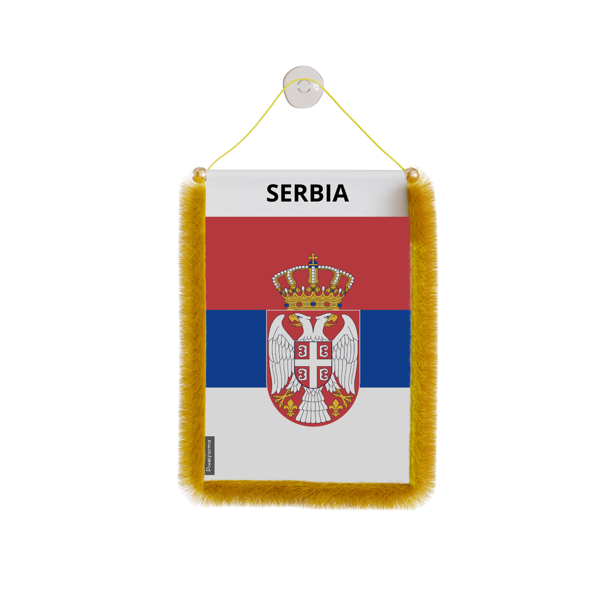 Banderín de coche con bandera de Serbia