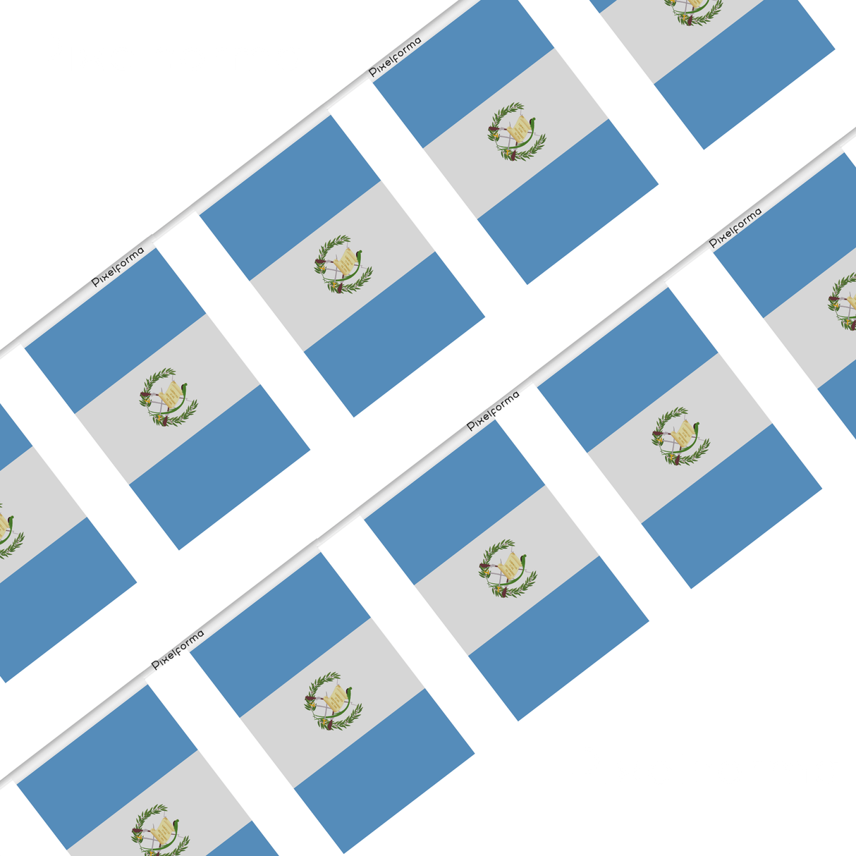 Guirnalda Bandera de Guatemala en varios tamaños