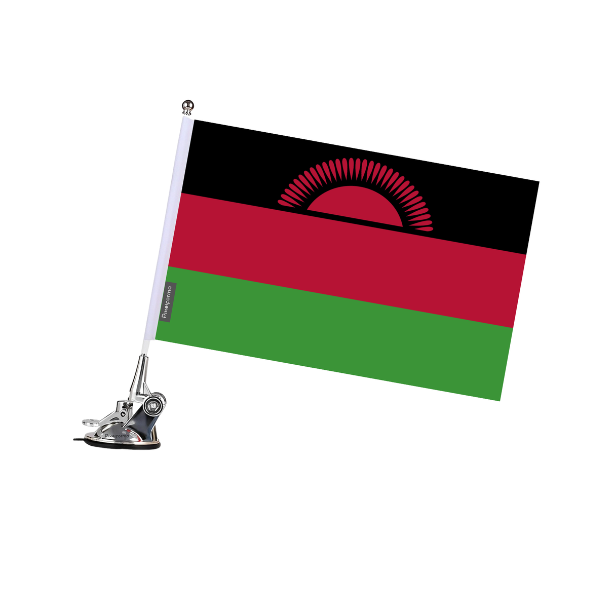 Mât à Ventouse Drapeau Malawi en Polyester