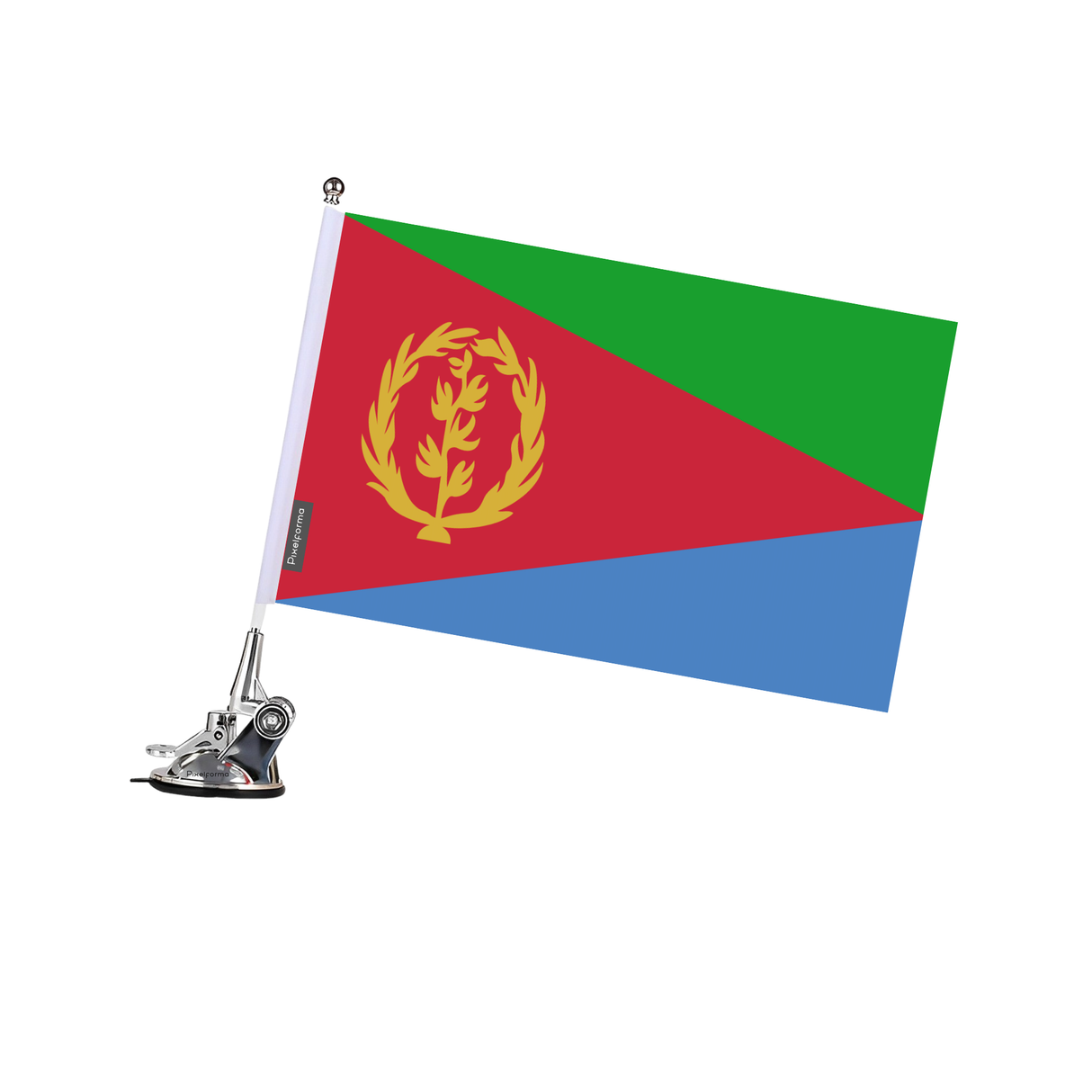 Poste de ventosa con bandera de Eritrea