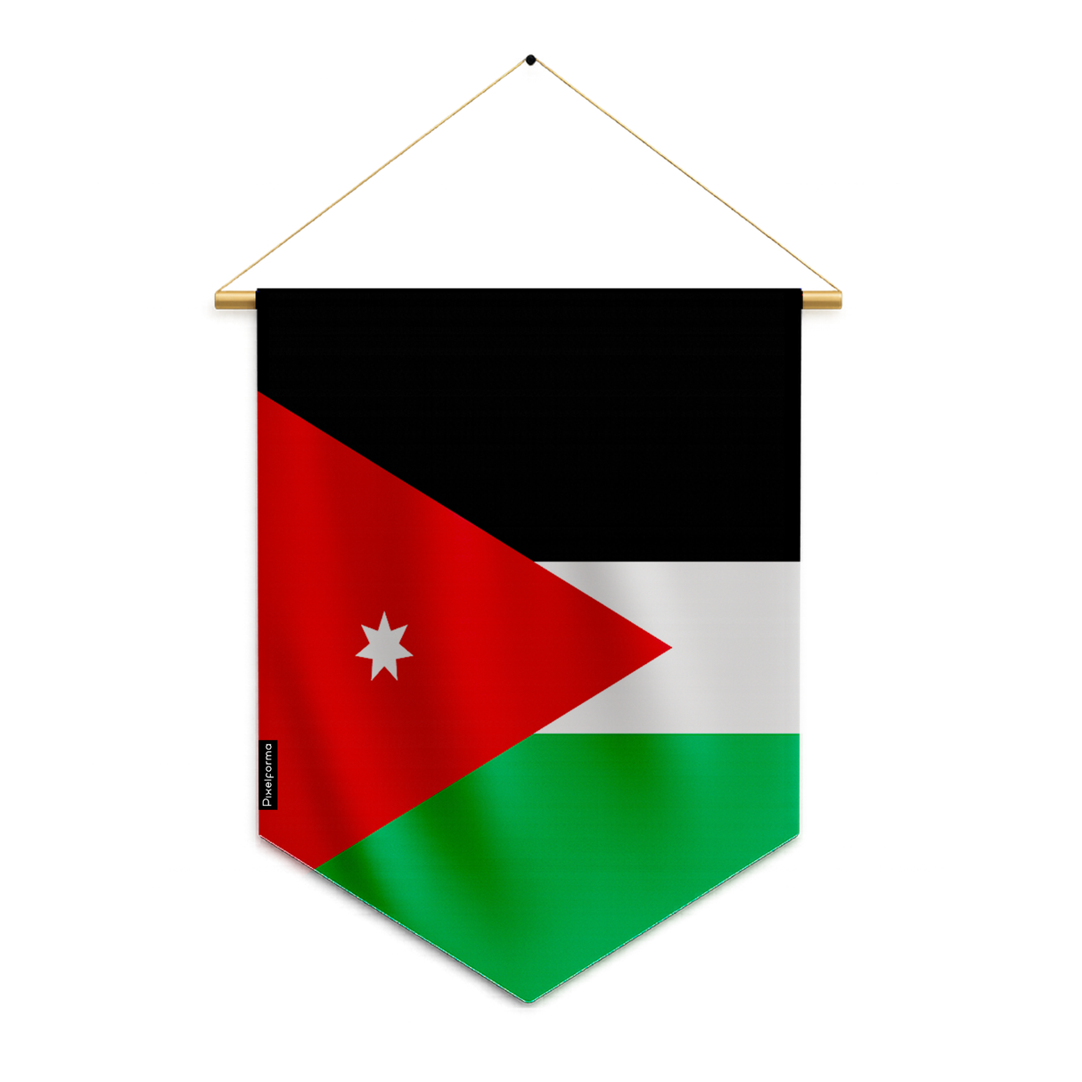 Jordan flag pennant to hang in polyester