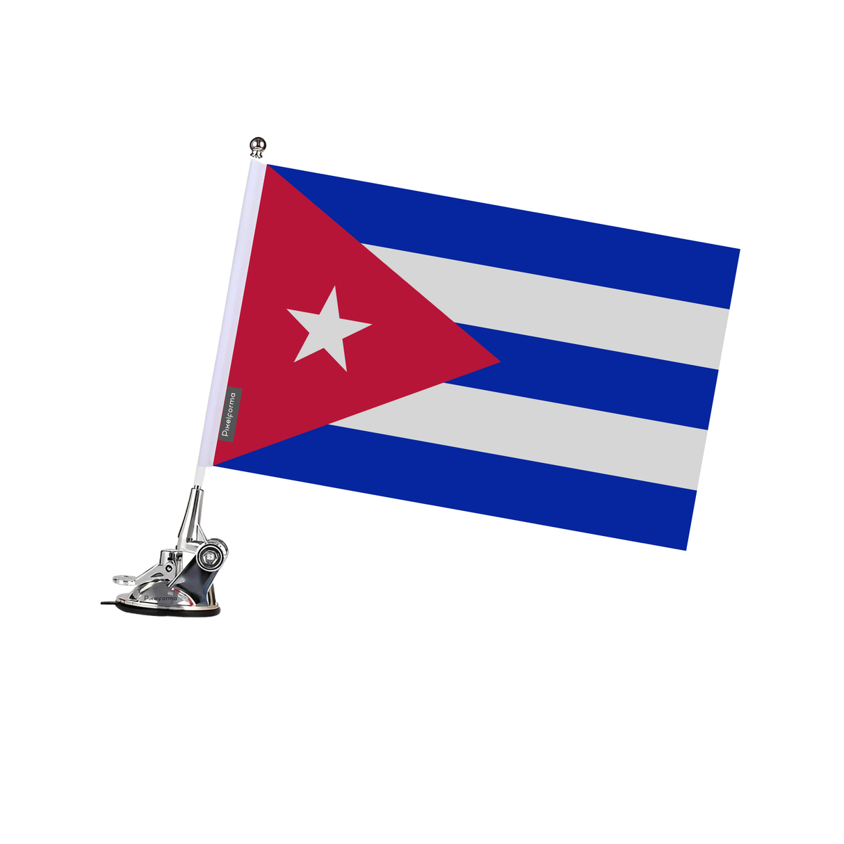 Poste de ventosa con bandera de Cuba