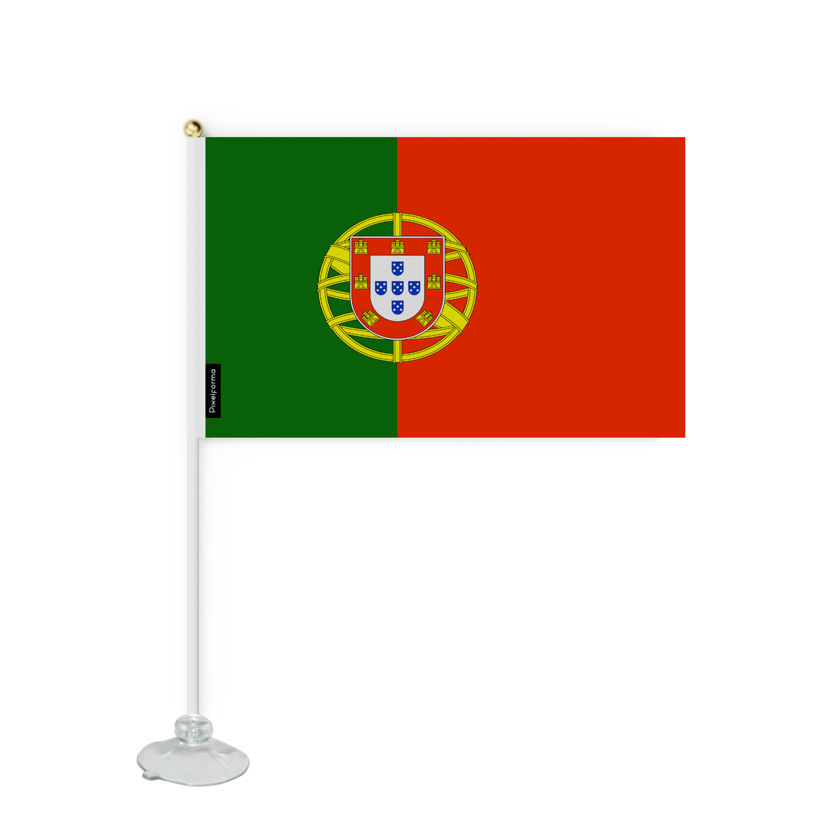 Mini Drapeau Ventouse Portugal en Polyester