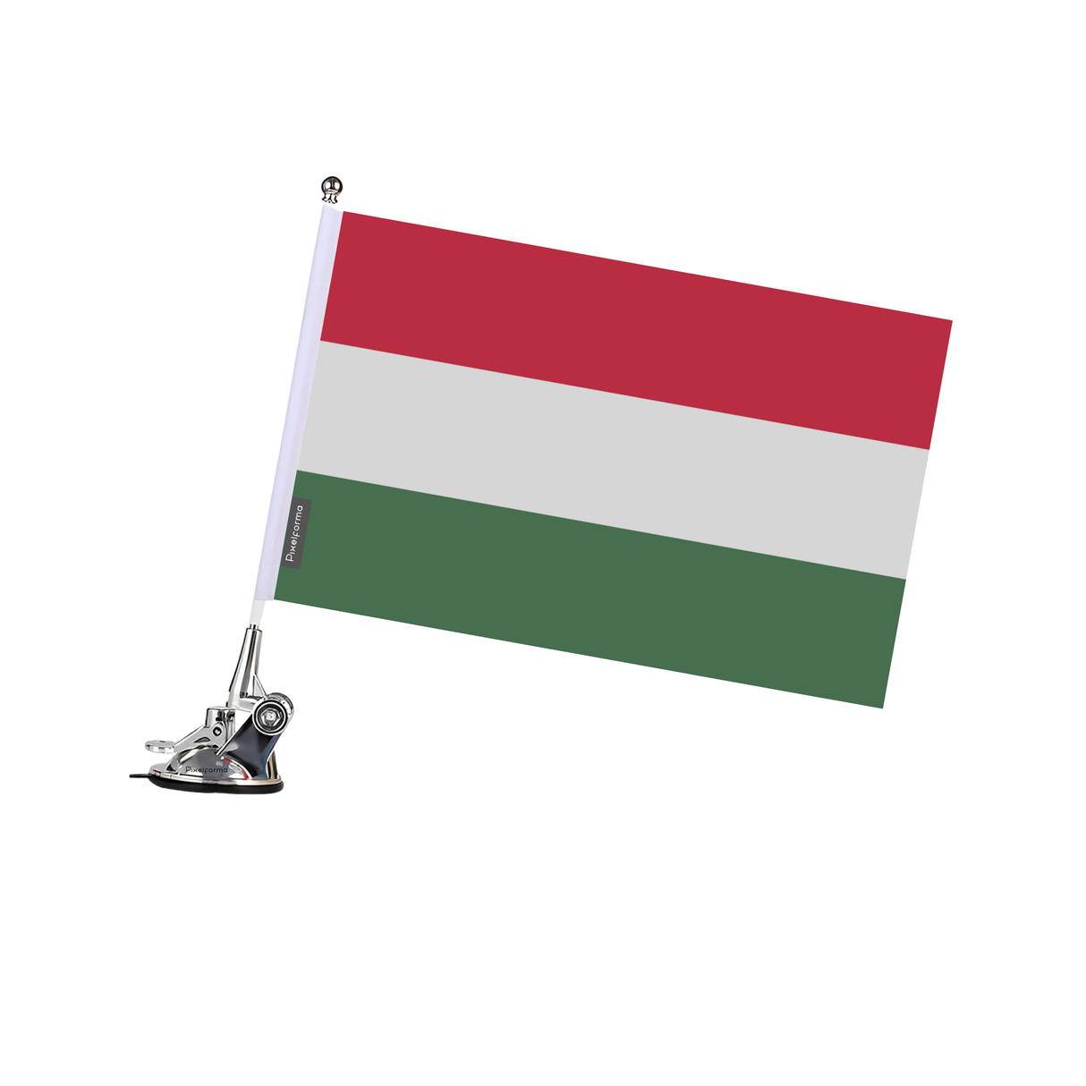 Hungary Flag Suction Cup Pole