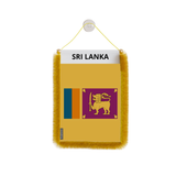 Banderín de coche con bandera de Sri Lanka