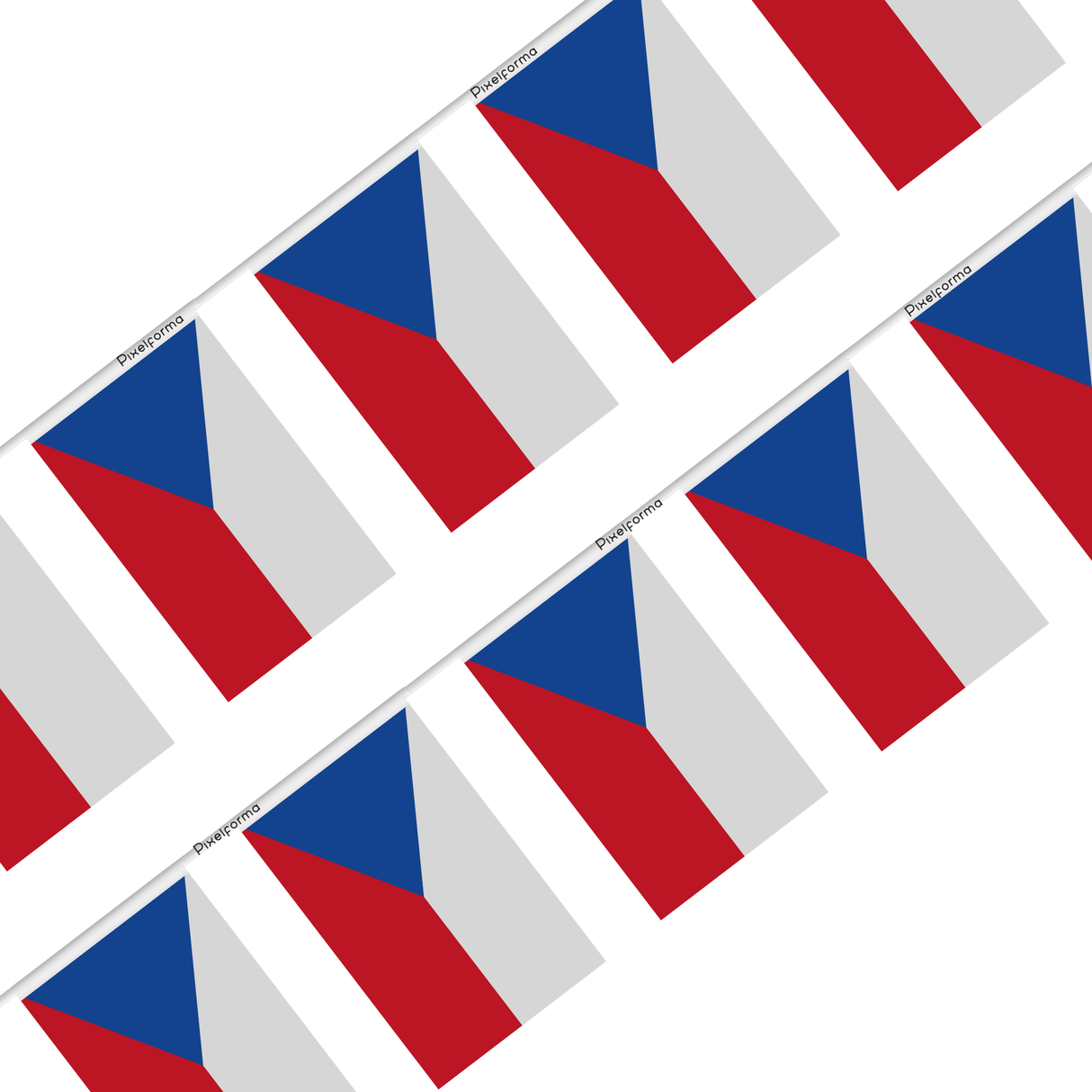 Guirlande Drapeau Tchéquie en Polyester