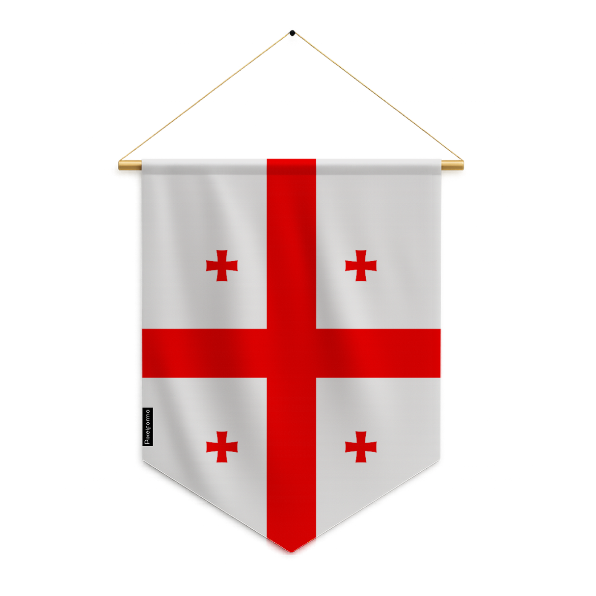 Georgia flag pennant to hang in polyester