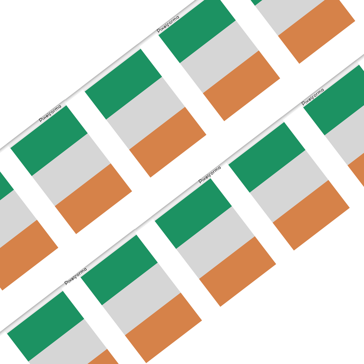 Guirnalda de bandera de Irlanda en varios tamaños