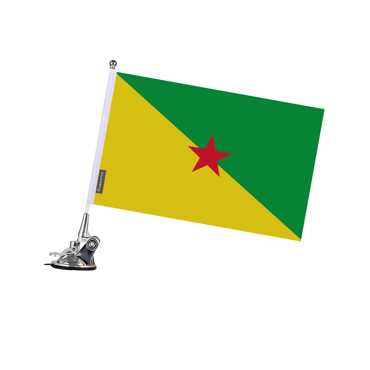 Poste de ventosa con bandera de Guyana