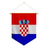 Croatia flag pennant to hang in polyester