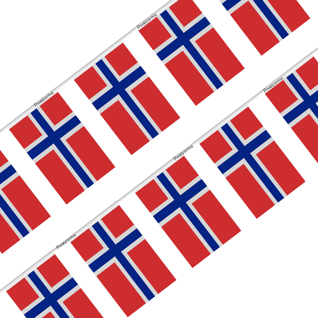 Guirlande Drapeau Svalbard et de Jan Mayen en Polyester