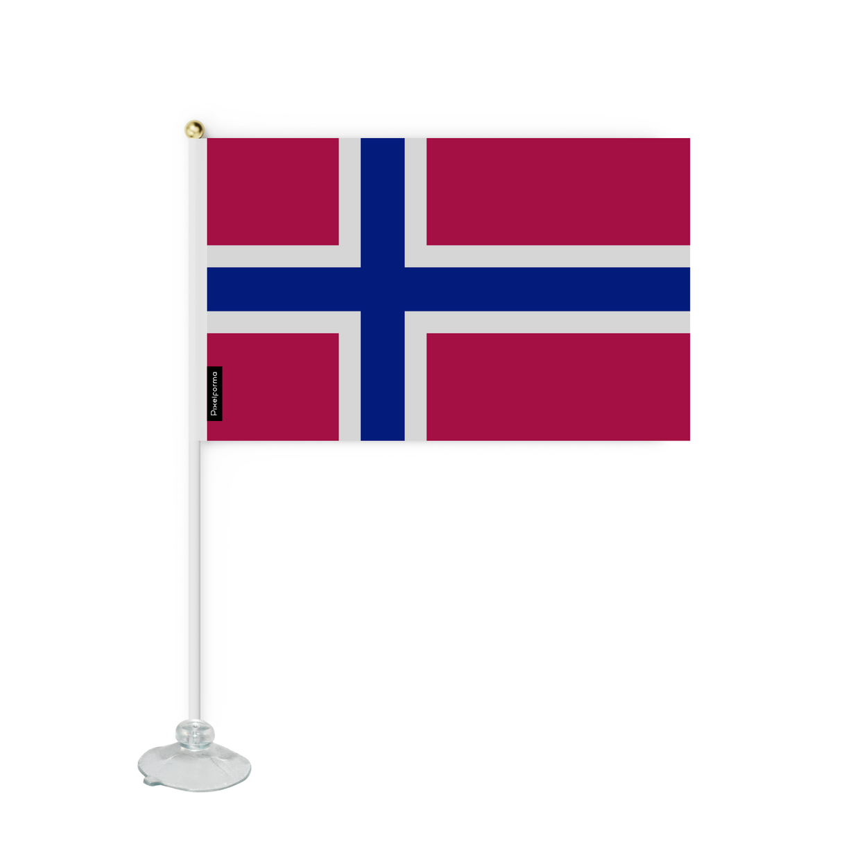 Mini suction cup flag Flag of Svalbard and Jan Mayen