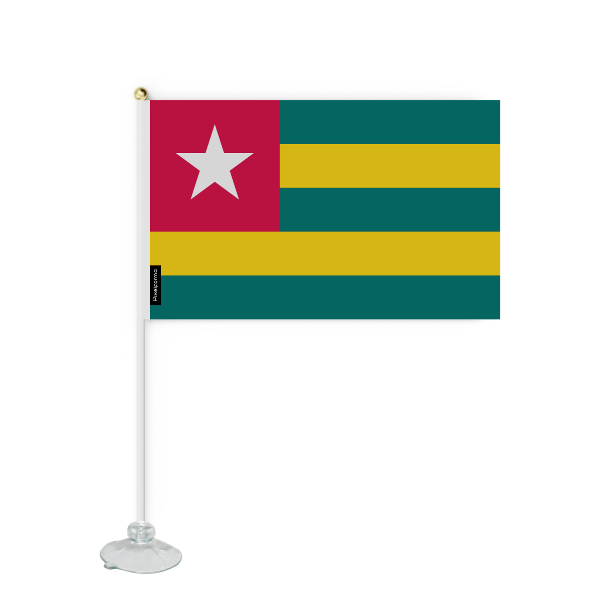 Mini flag suction cup Flag of Togo