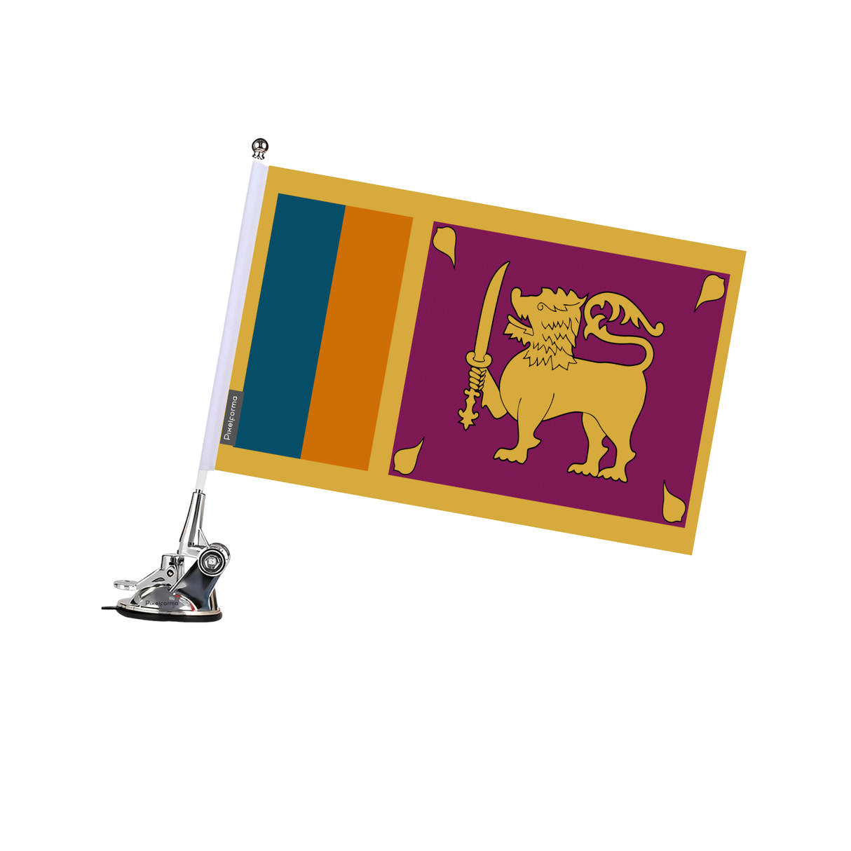 Sri Lanka Flag Suction Cup Pole