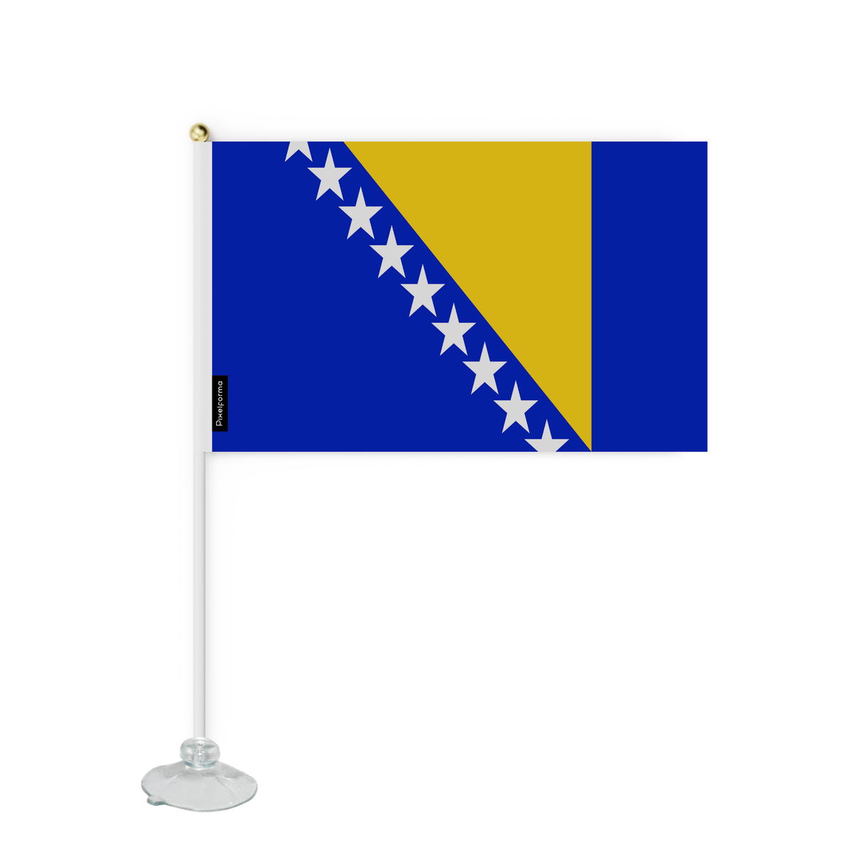 Mini Drapeau Ventouse Bosnie-Herzégovine en Polyester