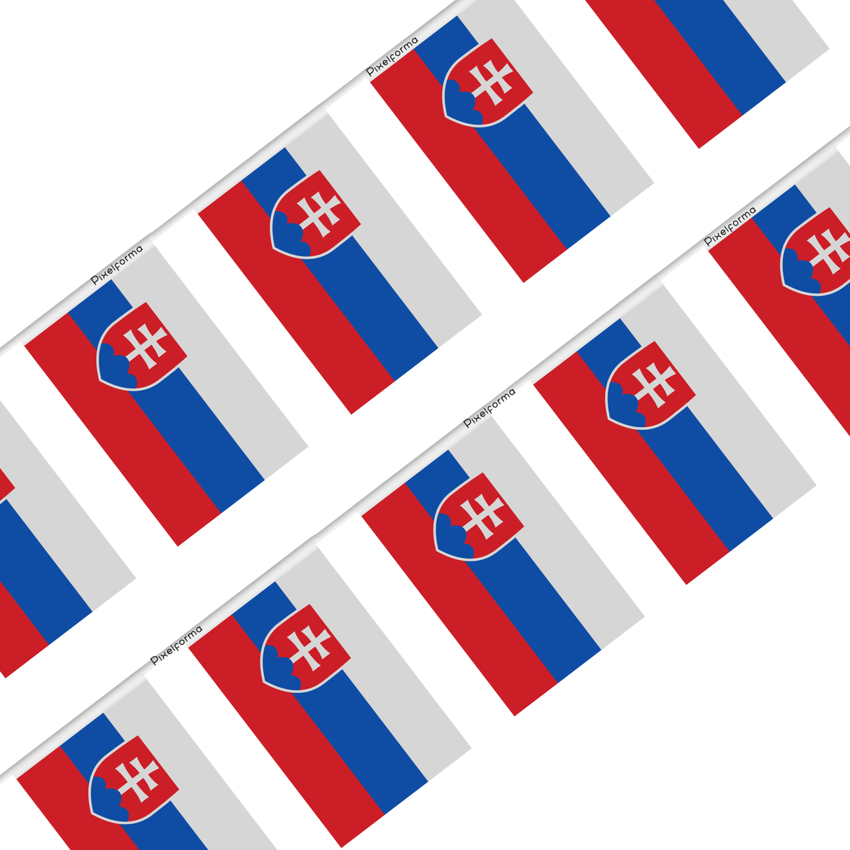 Guirlande Drapeau Slovaquie en Polyester