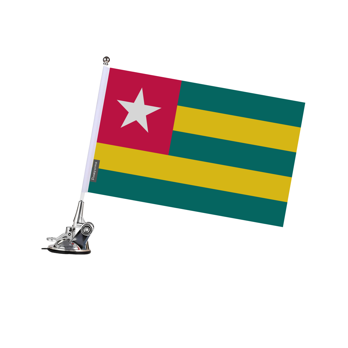 Mât à Ventouse Drapeau Togo en Polyester