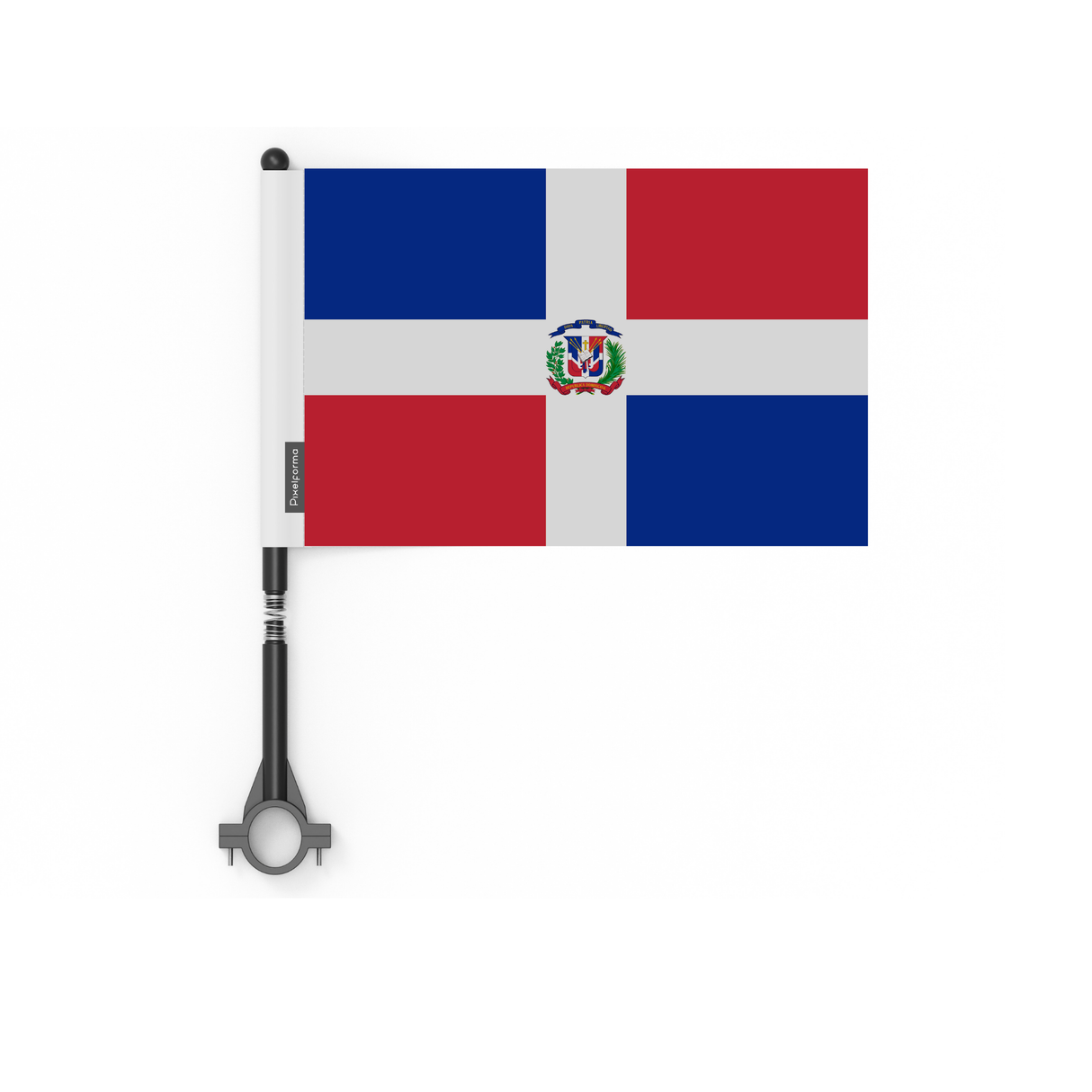 Drapeau de vélo de la République dominicaine en polyester