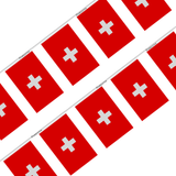 Guirlande Drapeau Suisse en Polyester