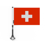 Drapeau de vélo et armoiries de la Suisse en polyester