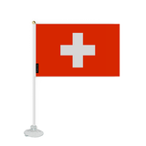 Mini flag suction cup Flag and coat of arms of Switzerland