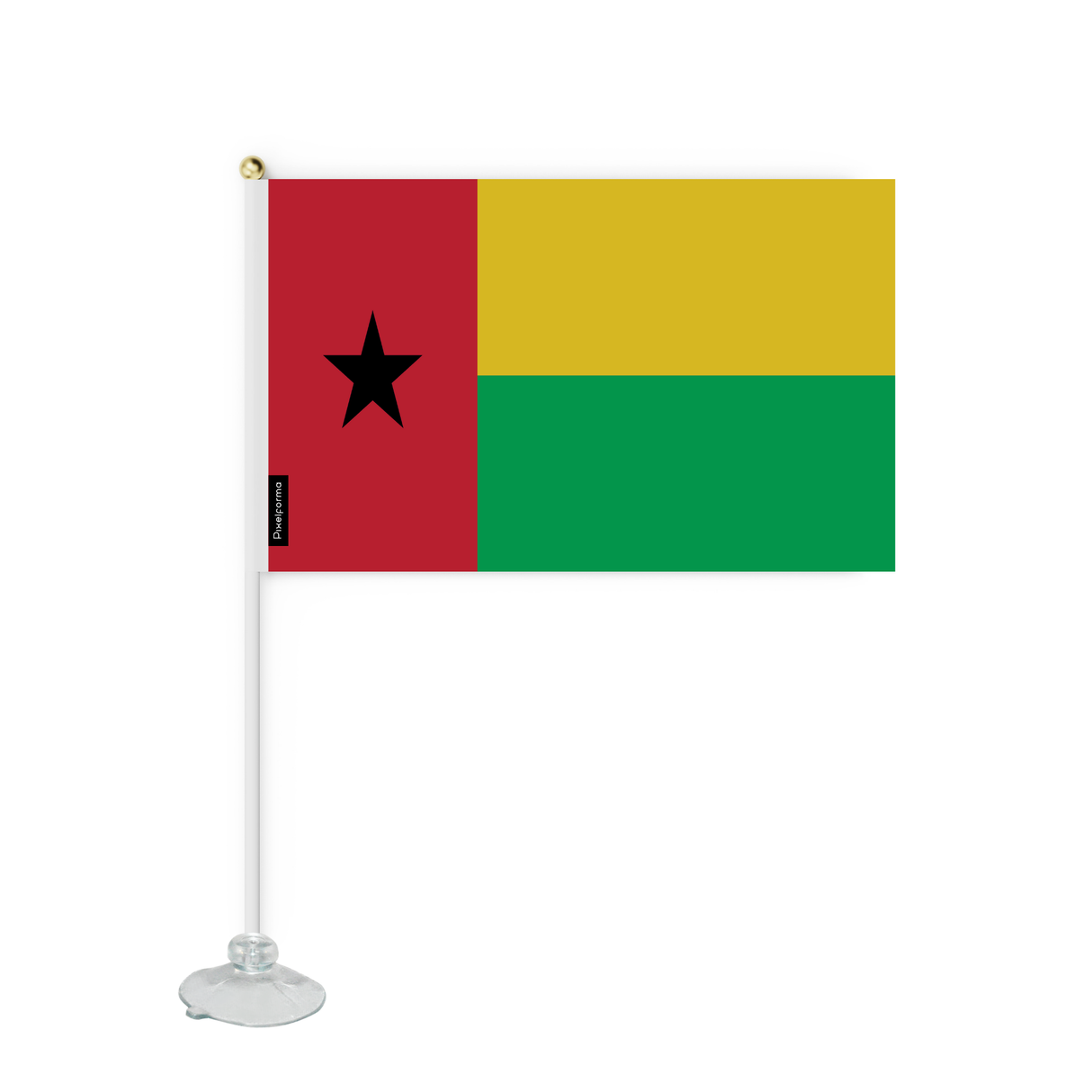 Mini flag suction cup Flag of Guinea-Bissau