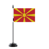 Bandera de mesa de Macedonia del Norte 