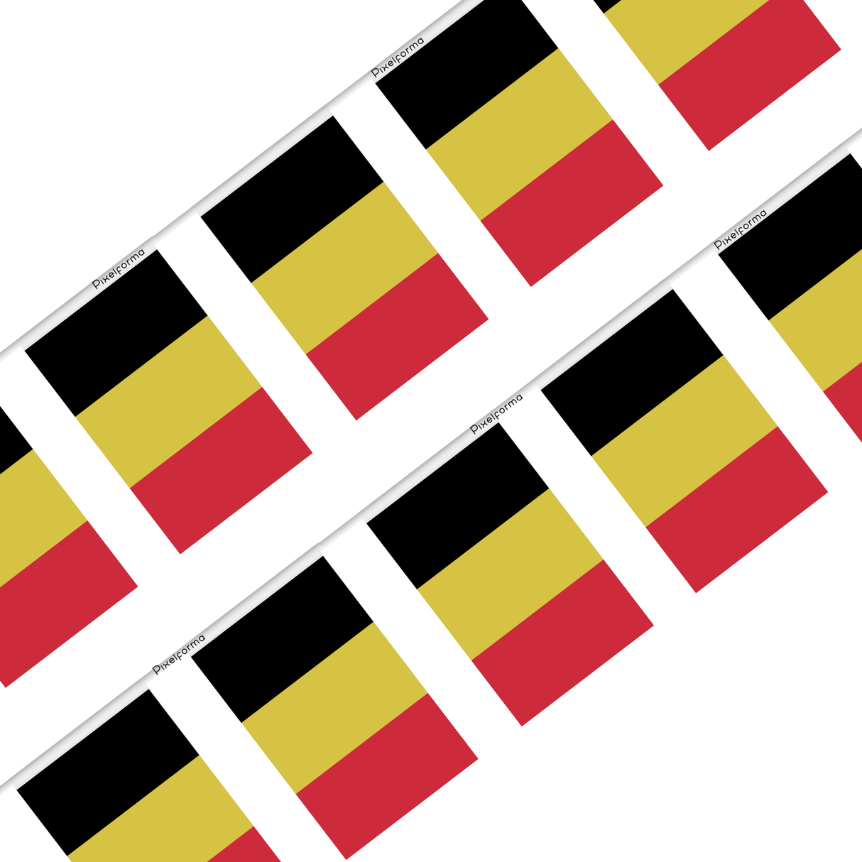 Guirlande Drapeau Belgique en Polyester