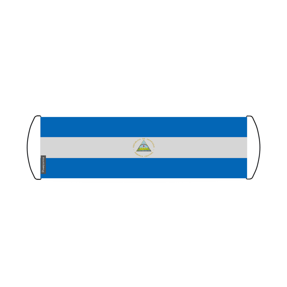 Nicaragua Flag Scroll Banner 