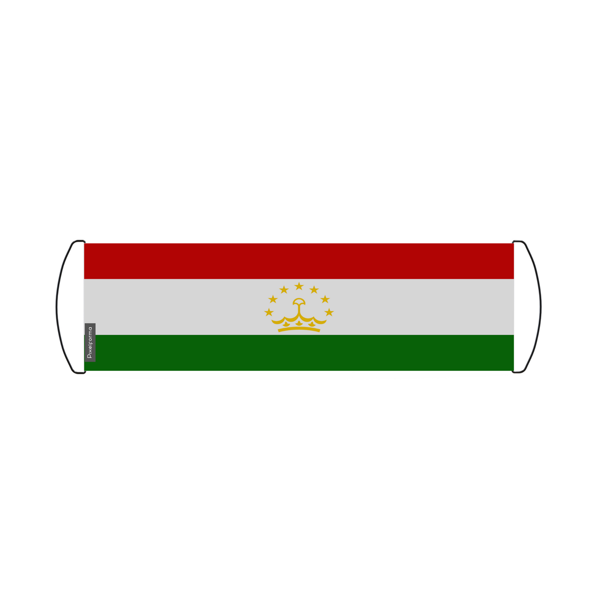 Scrolling Banner Flag of Tajikistan 