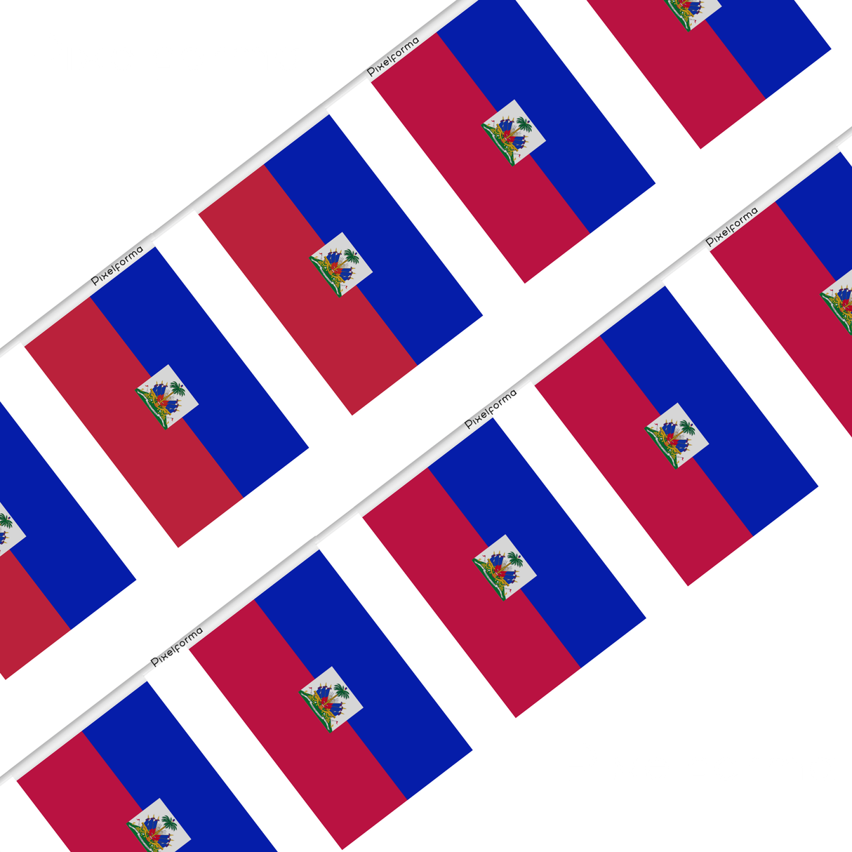 Haiti Flag Garland in several sizes