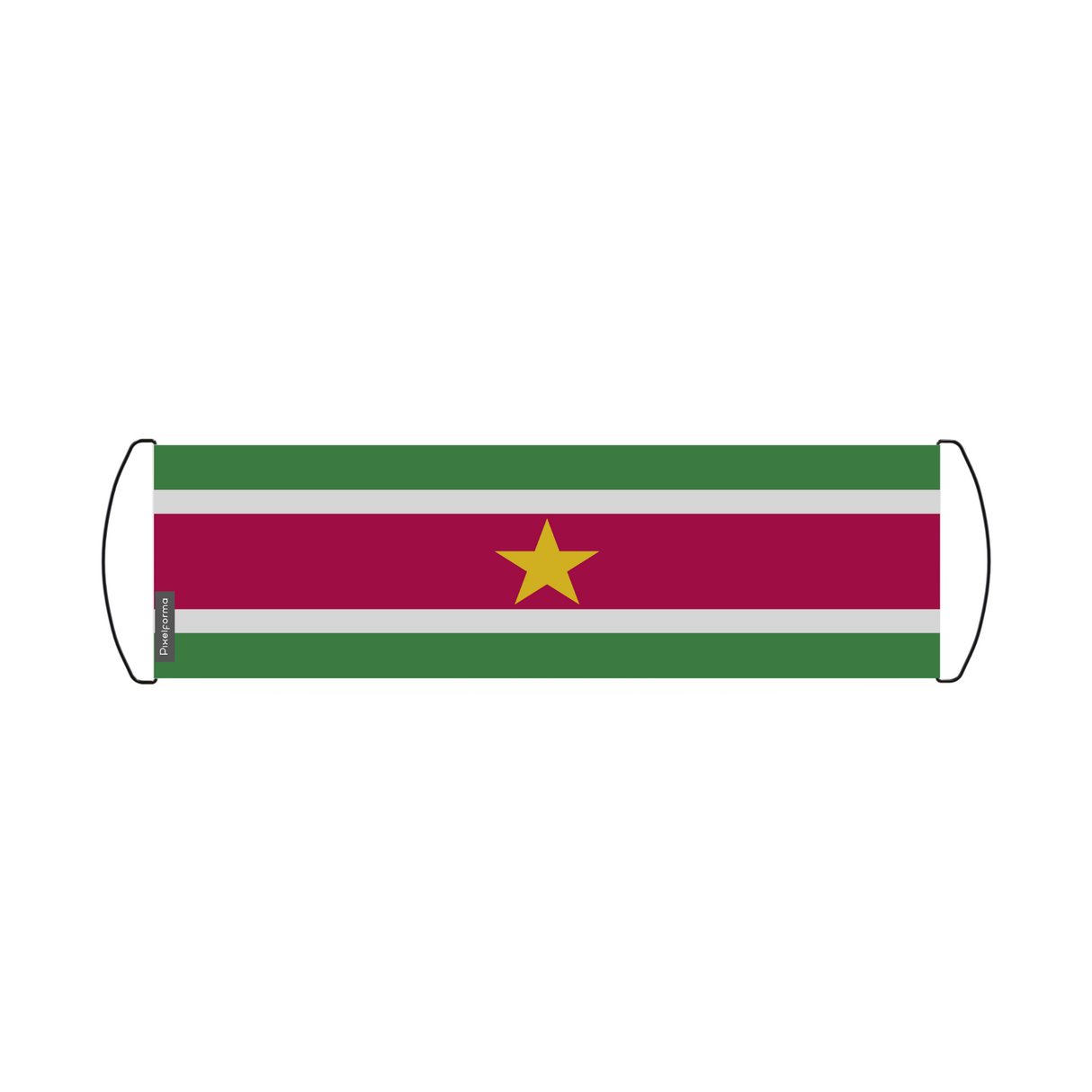 Scrolling Banner Flag of Suriname 