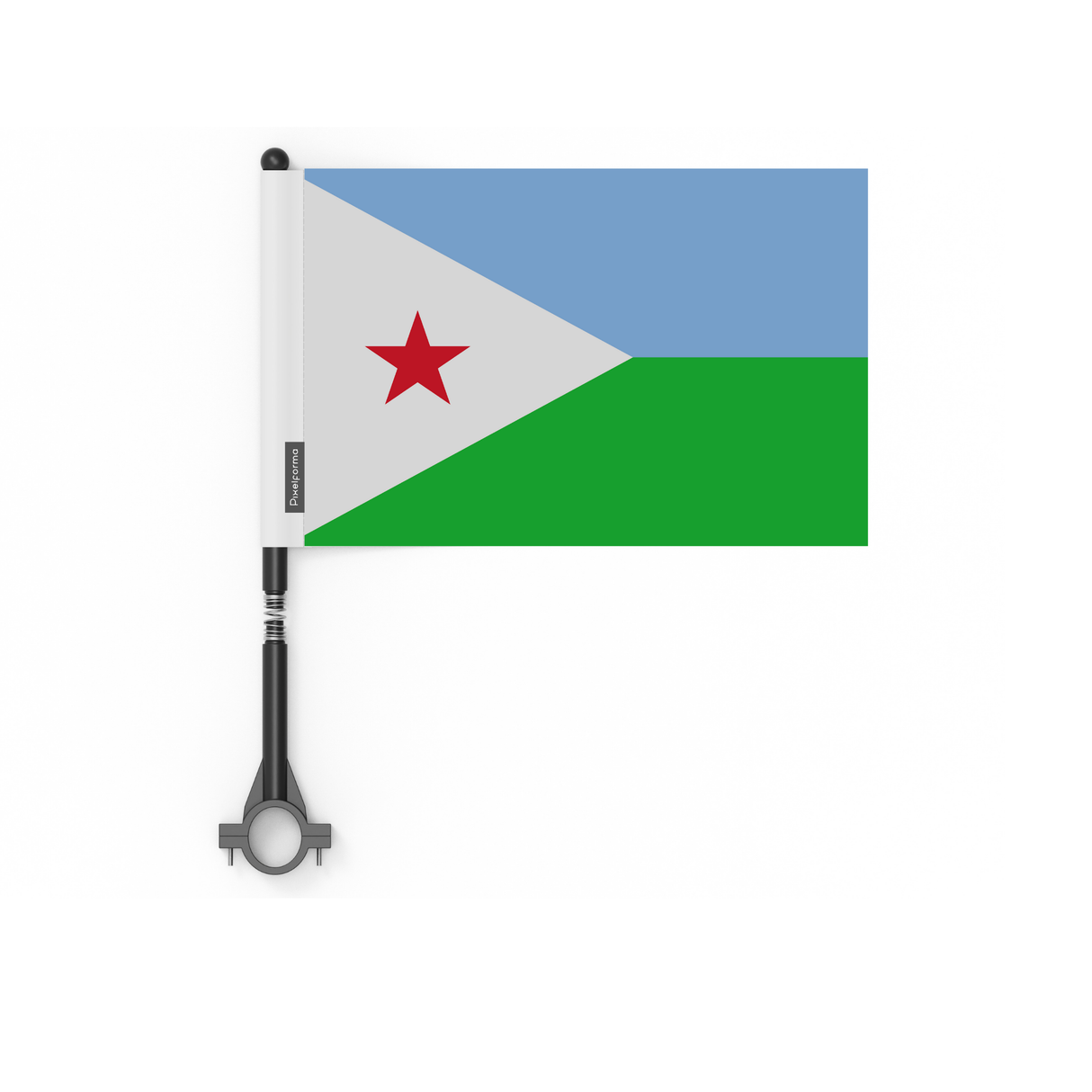 Drapeau de vélo de Djibouti en polyester