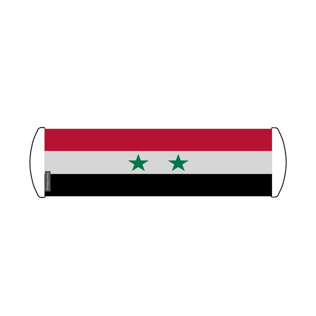 Syria Flag Scroll Banner 