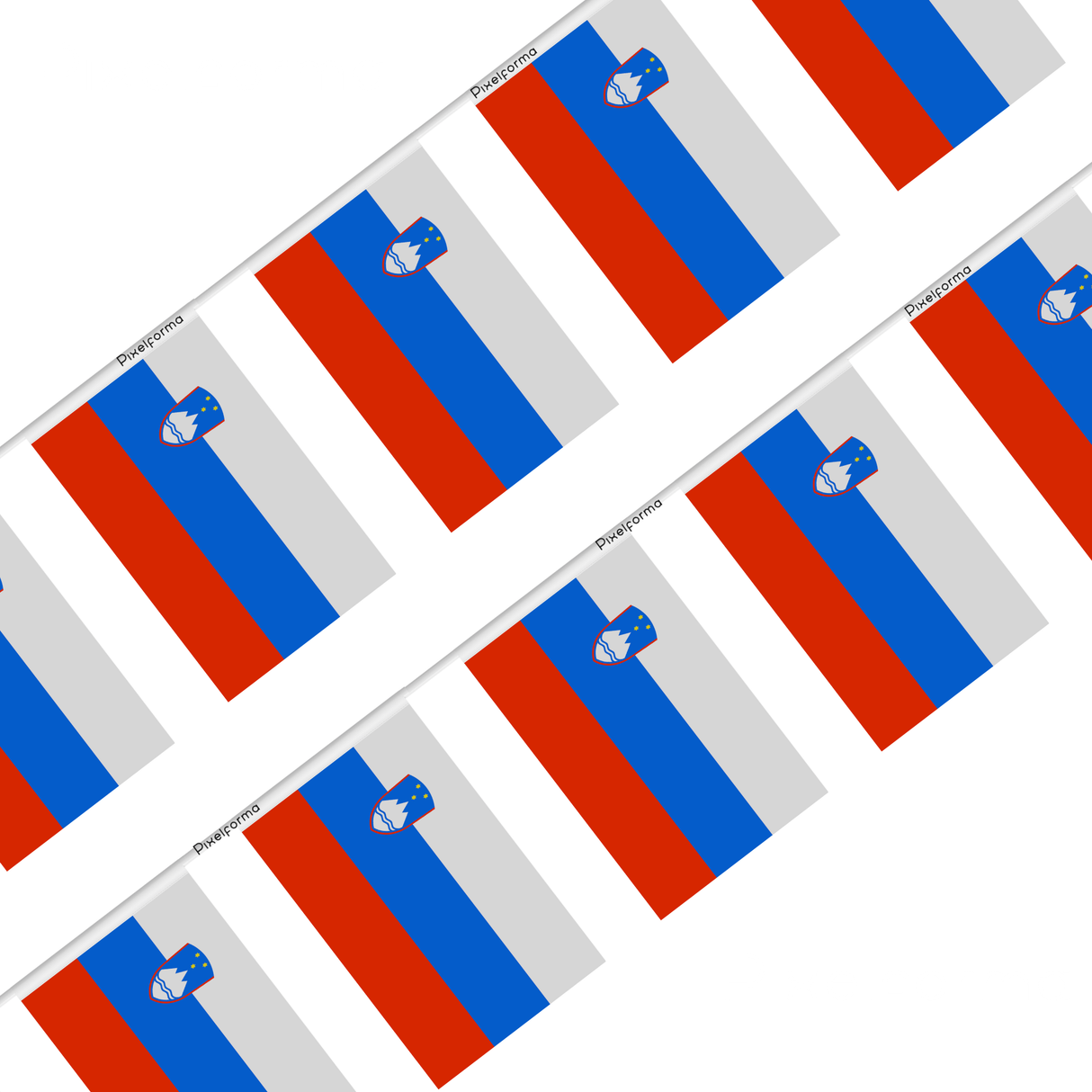 Guirlande Drapeau Slovénie en Polyester