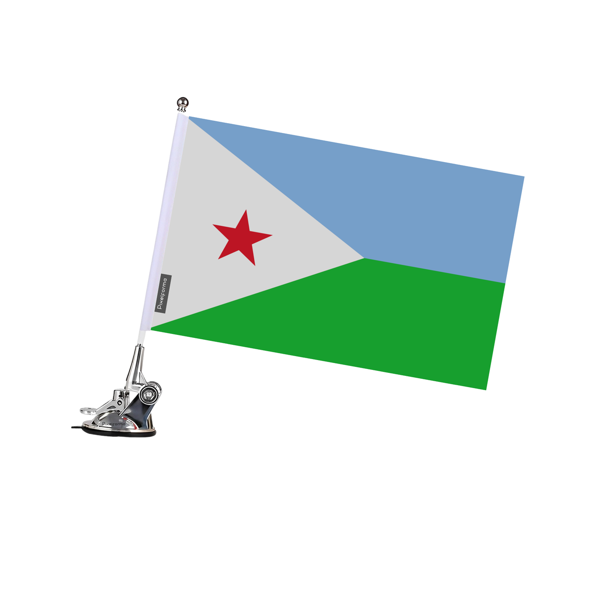 Suction Cup Flag of Djibouti