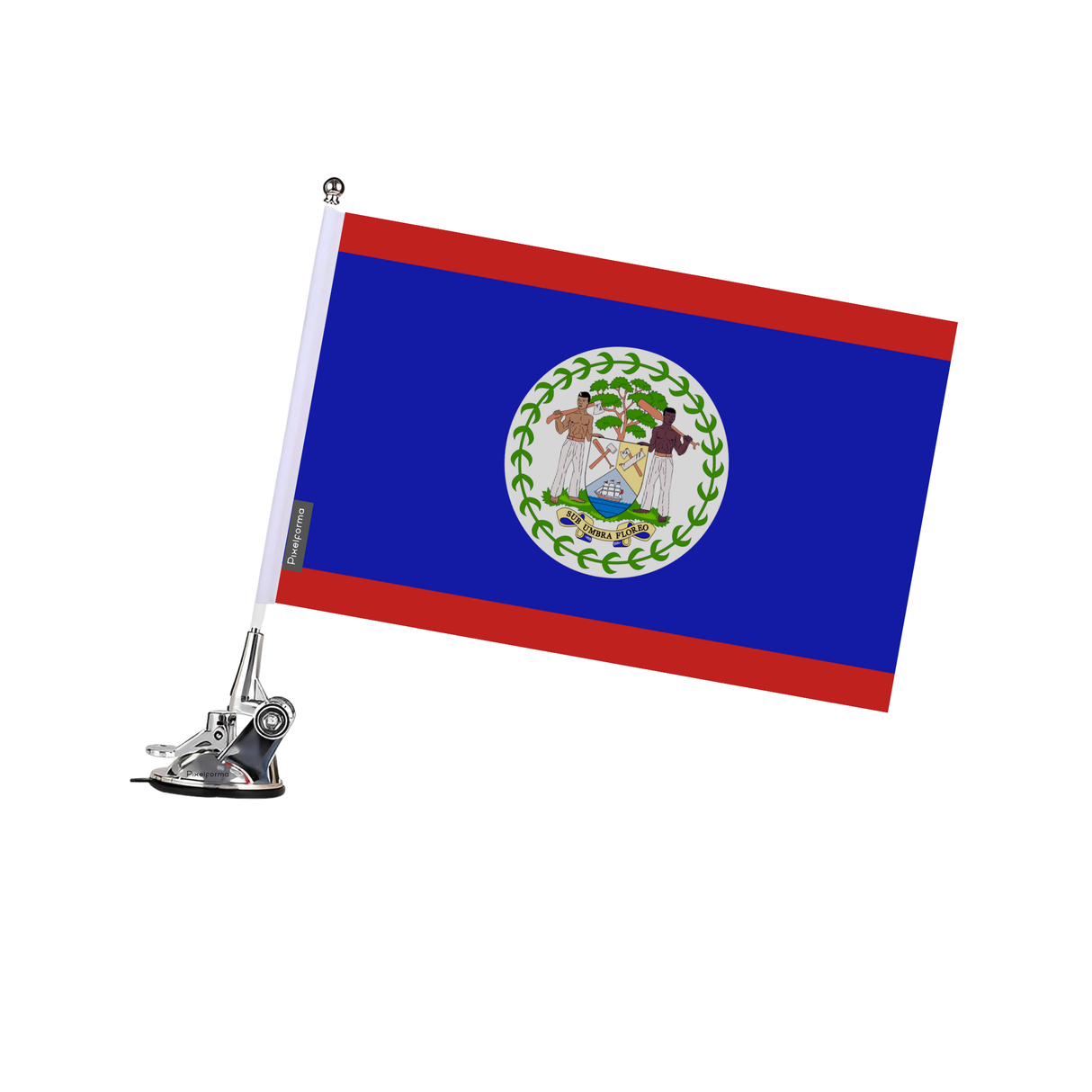 Belize Flag Suction Cup Pole