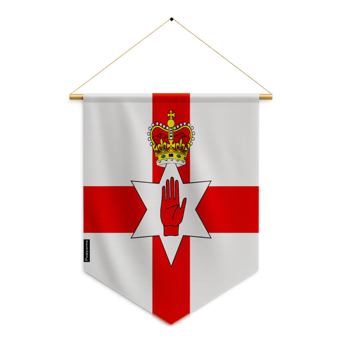 Northern Ireland flag pennant to hang in polyester