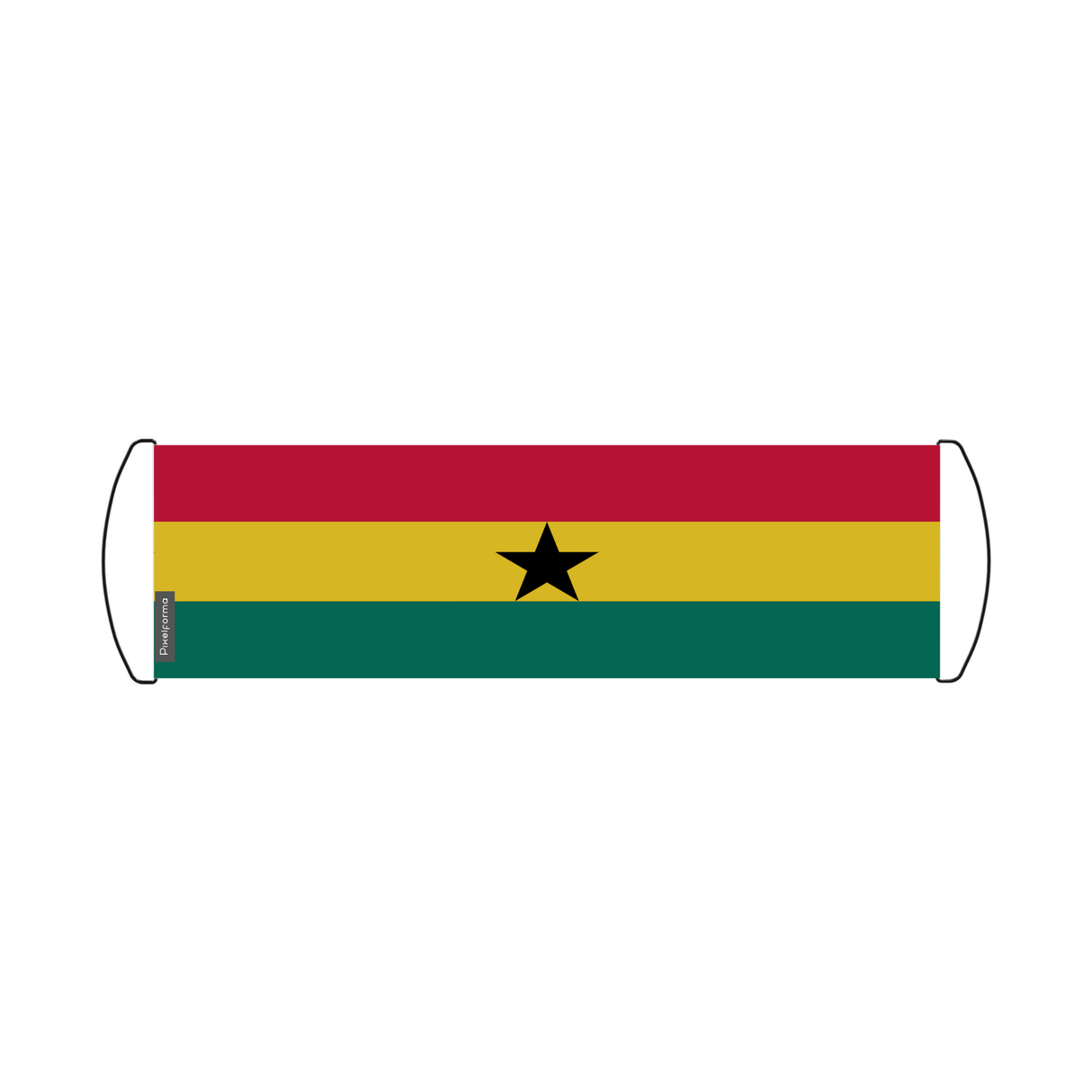 Ghana Flag Scroll Banner 