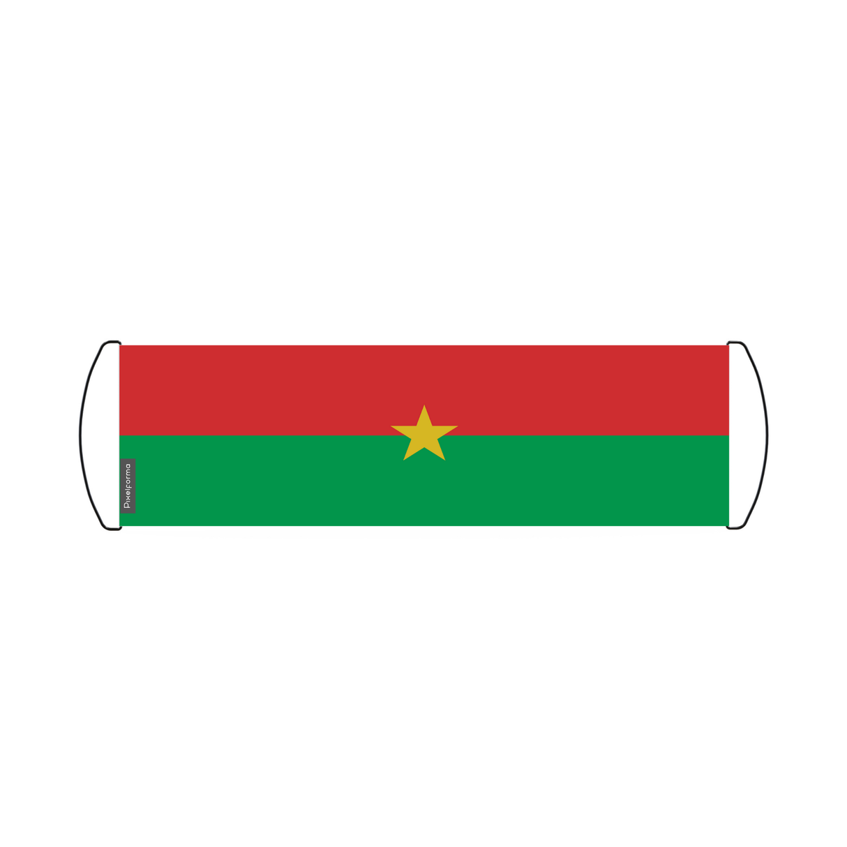 Burkina Faso flag scroll banner 