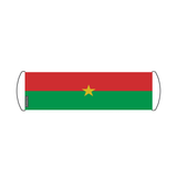 Burkina Faso flag scroll banner 