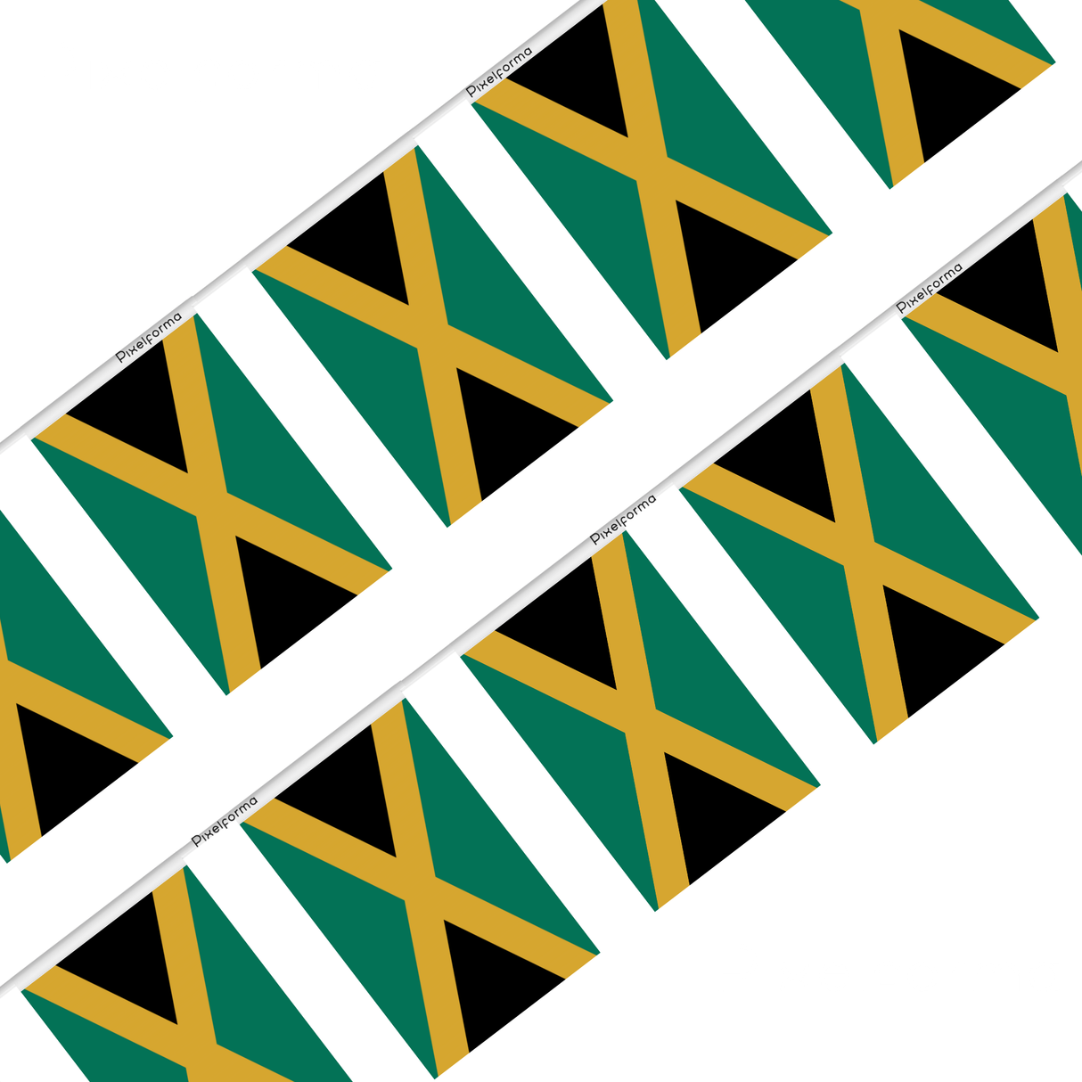 Guirnalda Bandera Jamaica en Poliéster