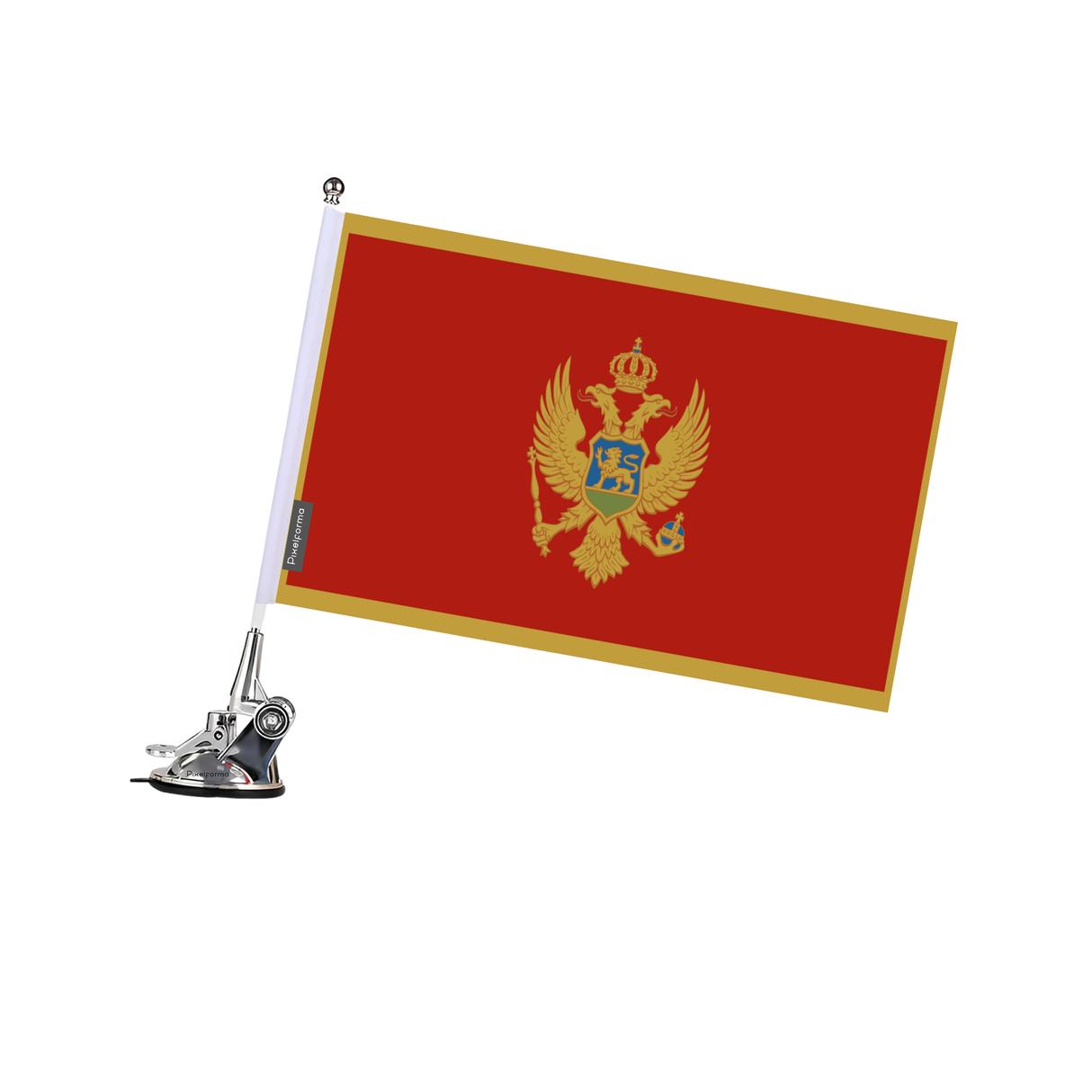 Montenegro Flag Suction Cup Pole